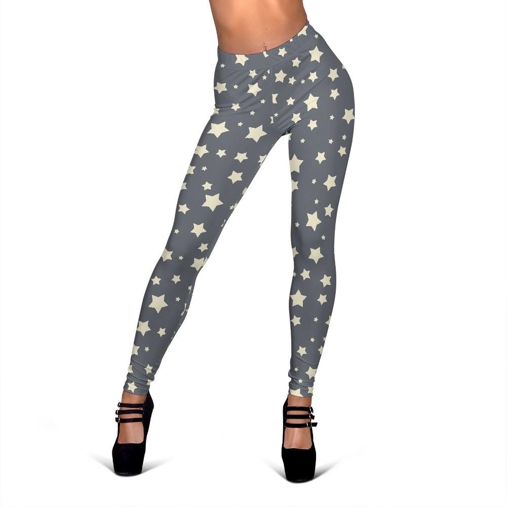 Star Pattern Print Women Leggings-grizzshop
