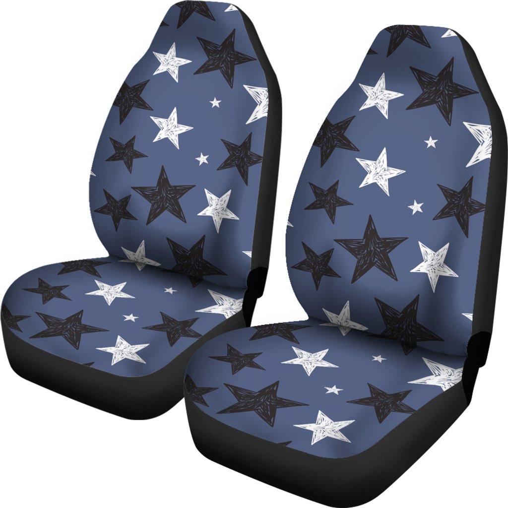 Star Print Pattern Universal Fit Car Seat Covers-grizzshop