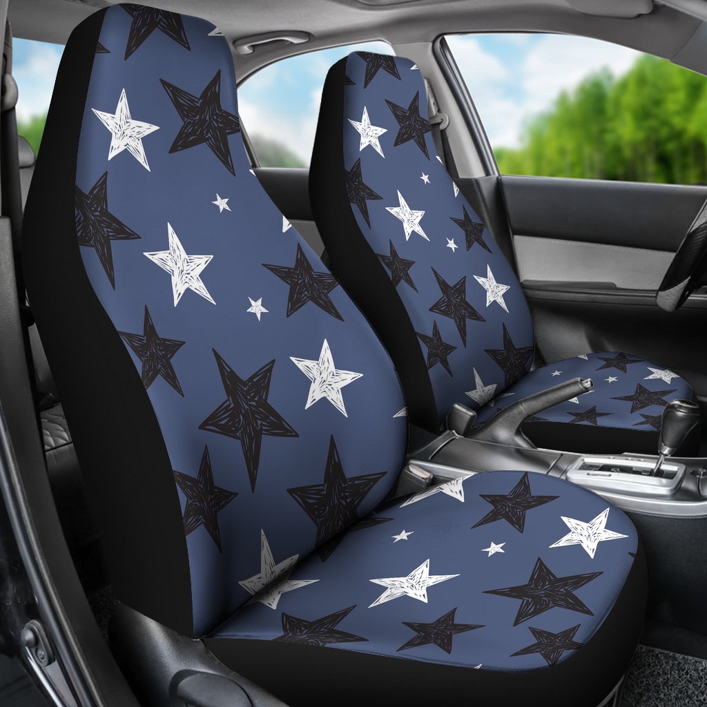 Star Print Pattern Universal Fit Car Seat Covers-grizzshop
