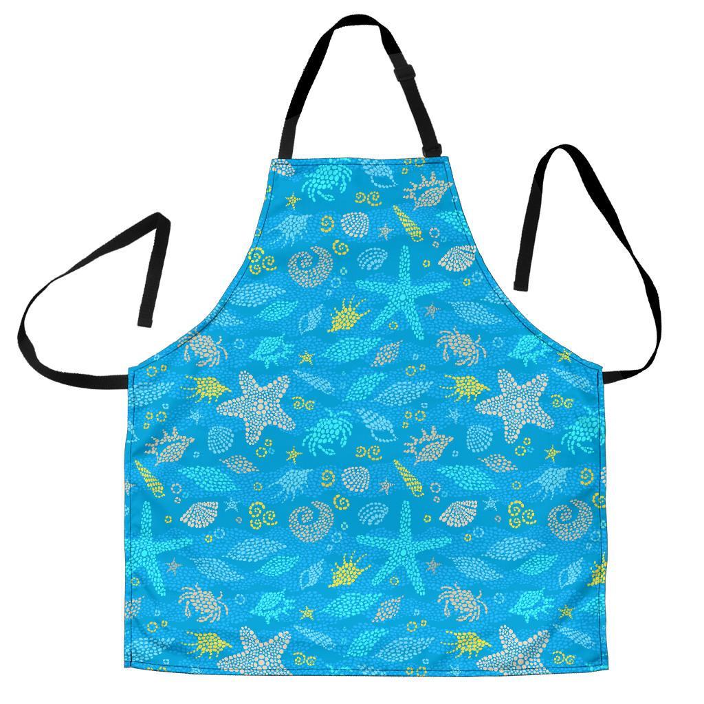 Starfish Ocean Print Pattern Men's Apron-grizzshop