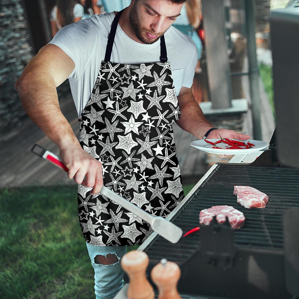 Starfish Print Pattern Men's Apron-grizzshop
