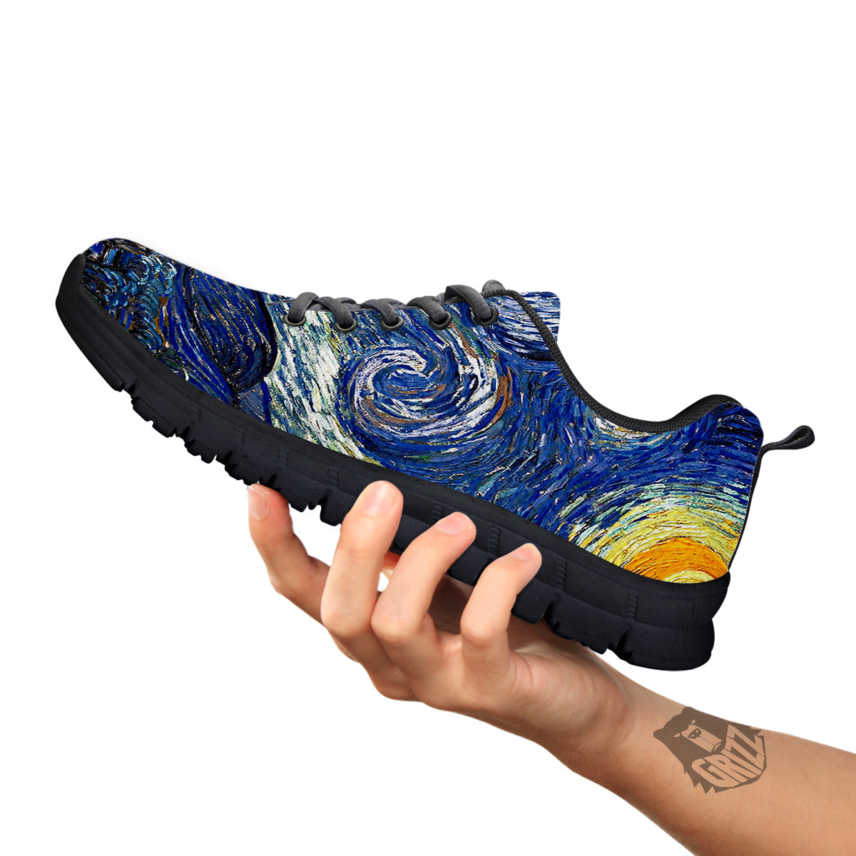 Starry Night Print Black Sneaker-grizzshop
