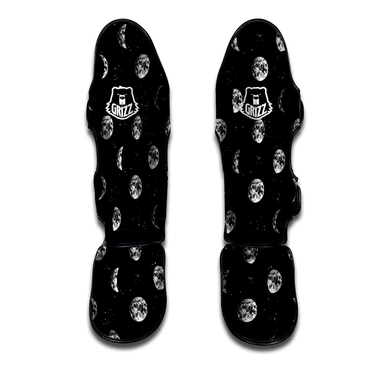 Stars And Moon Phase Print Pattern Muay Thai Shin Guards-grizzshop