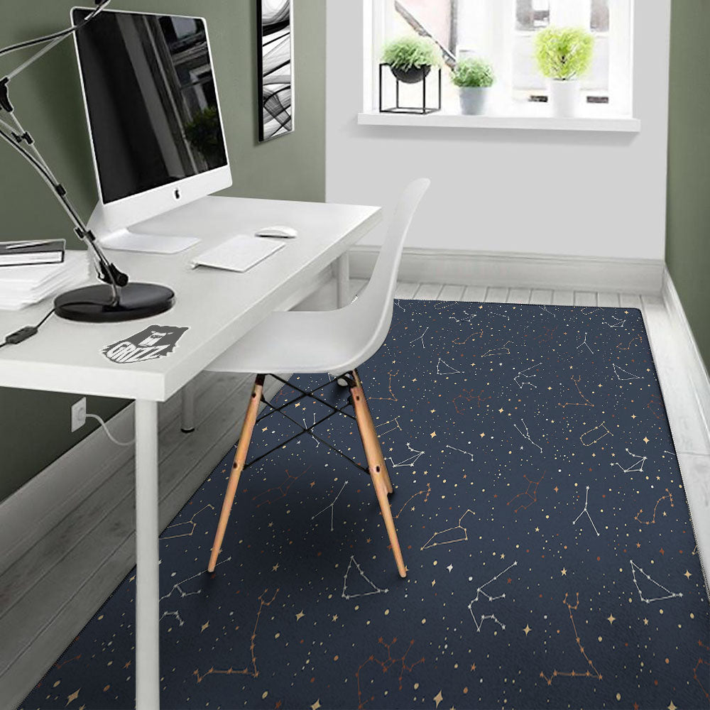 Stars Constellation Print Pattern Floor Mat-grizzshop