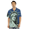 Statue Of Liberty American Print Men's Hawaiian Shirt-grizzshop