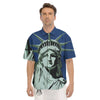 Statue Of Liberty American Print Men's Short Sleeve Shirts-grizzshop