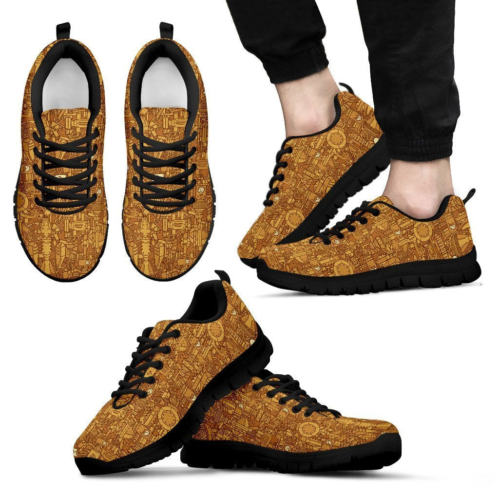 Steampunk Pattern Print Sneaker Shoes For Men Women-grizzshop
