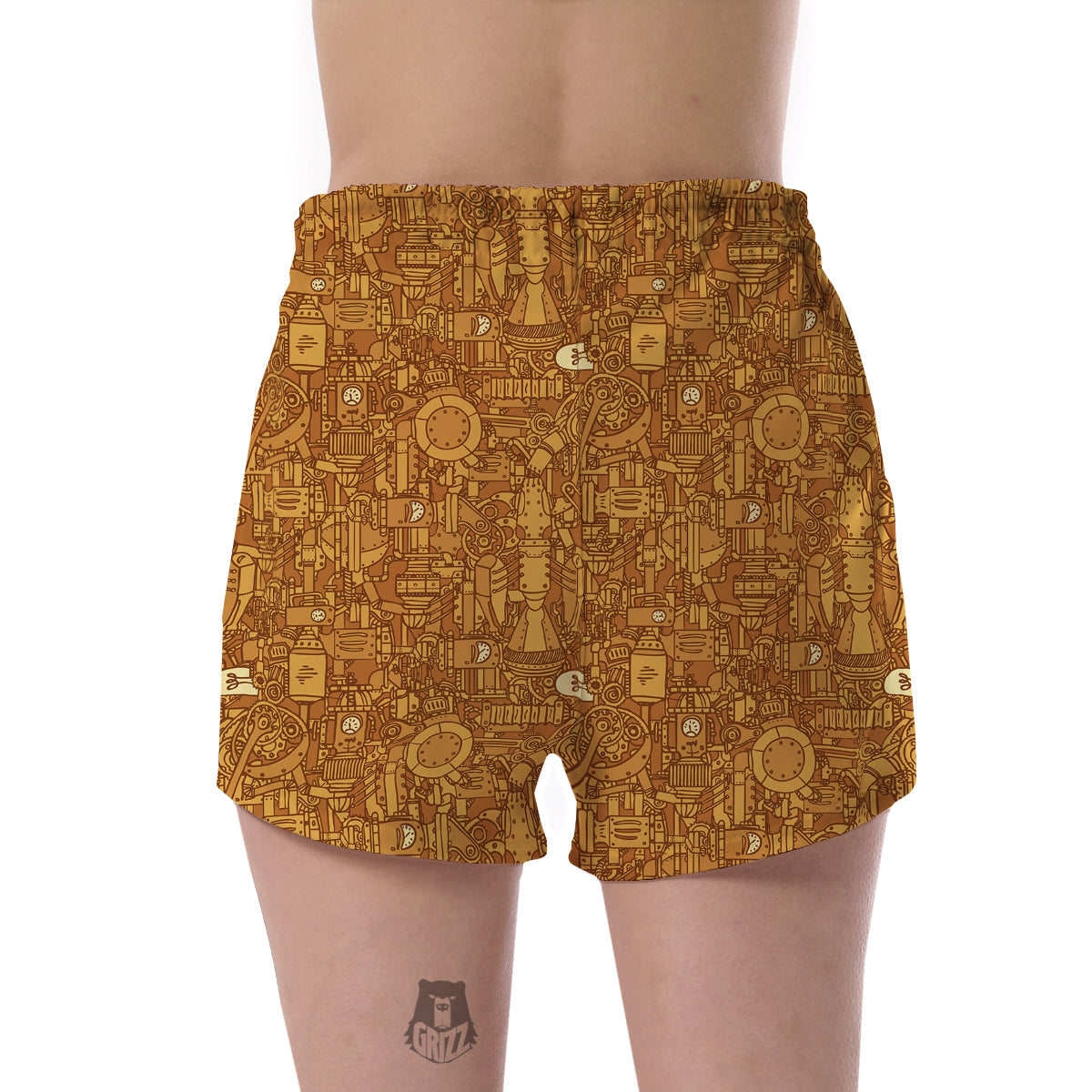 Steampunk Pattern Print Women's Shorts-grizzshop