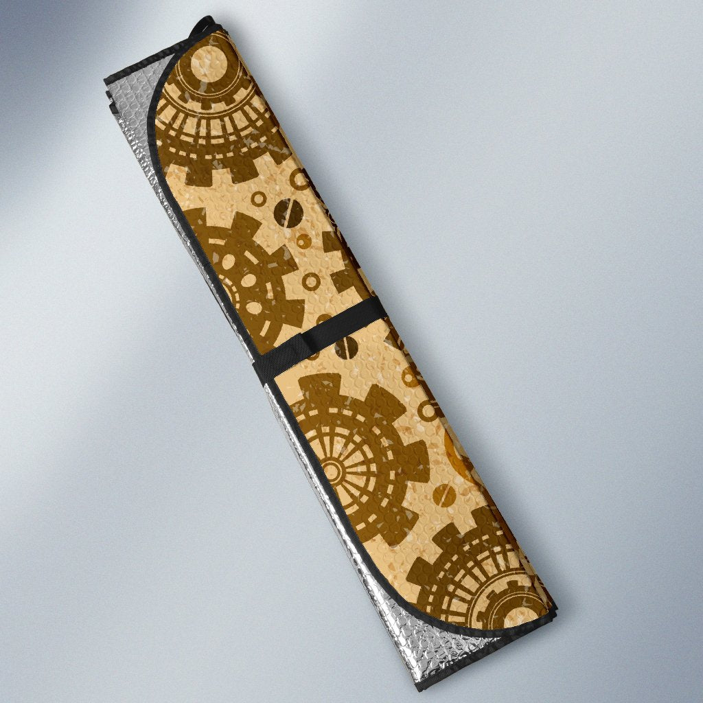 Steampunk Print Pattern Car Sun Shade-grizzshop