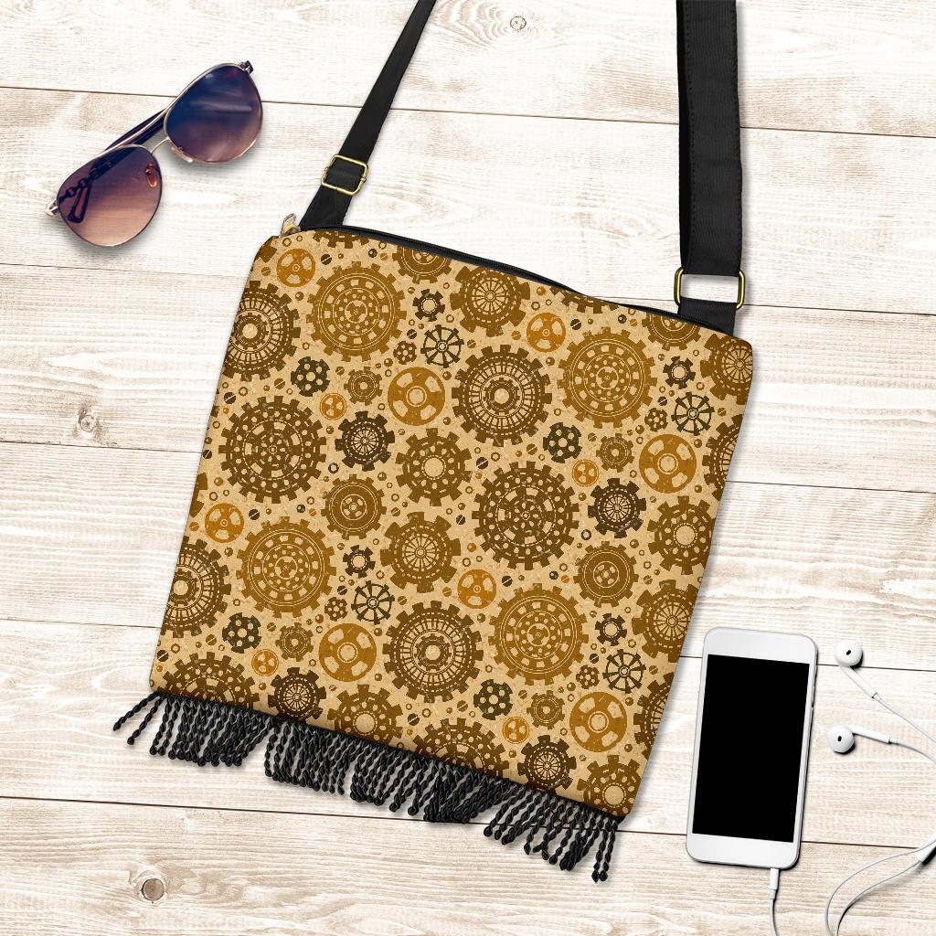 Steampunk Print Pattern Crossbody Bags-grizzshop