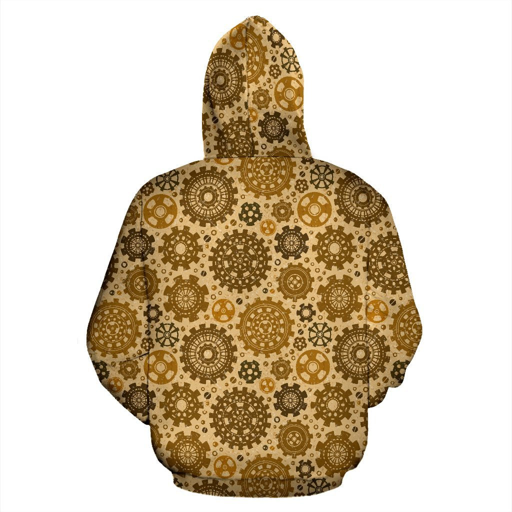 Steampunk Print Pattern Women Men Pullover Hoodie-grizzshop