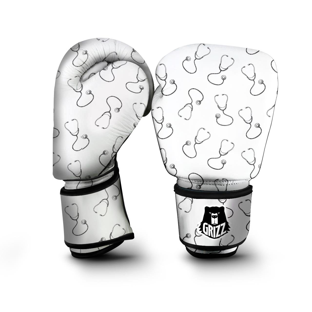 Stethoscope Sign Print Pattern Boxing Gloves-grizzshop