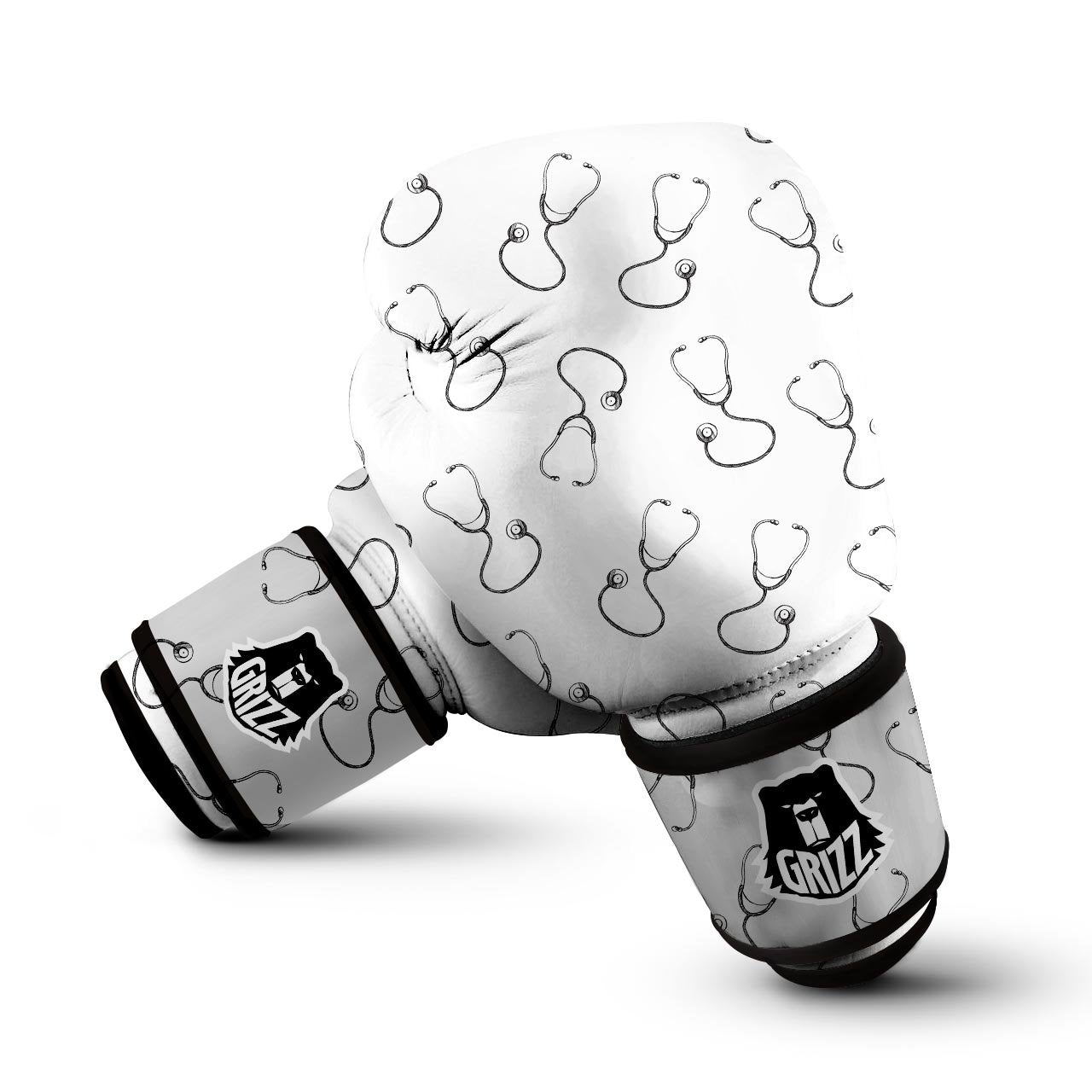 Stethoscope Sign Print Pattern Boxing Gloves-grizzshop