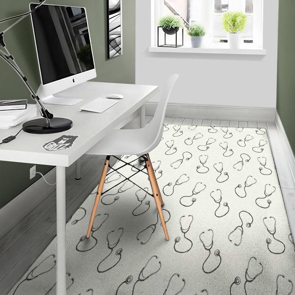 Stethoscope Sign Print Pattern Floor Mat-grizzshop