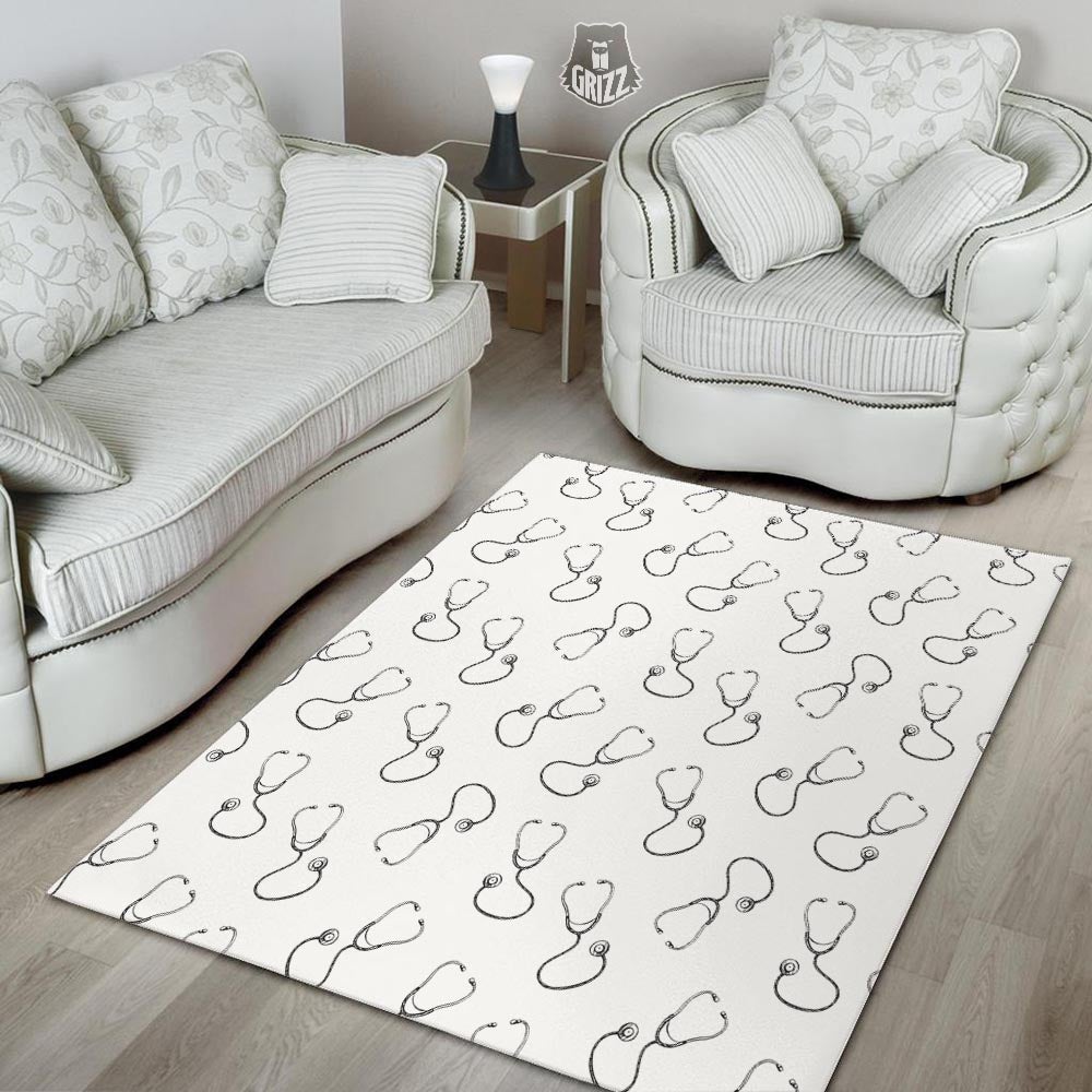 Stethoscope Sign Print Pattern Floor Mat-grizzshop
