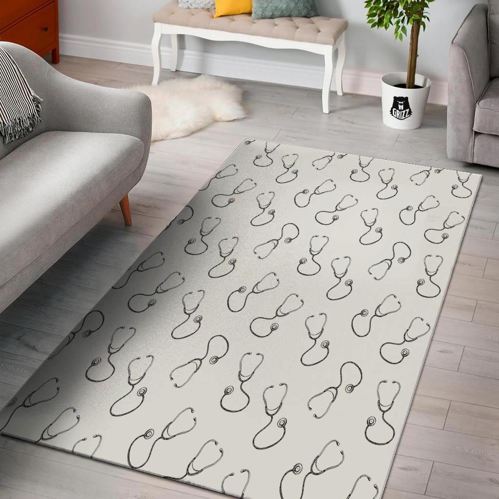 Stethoscope Sign Print Pattern Floor Mat-grizzshop