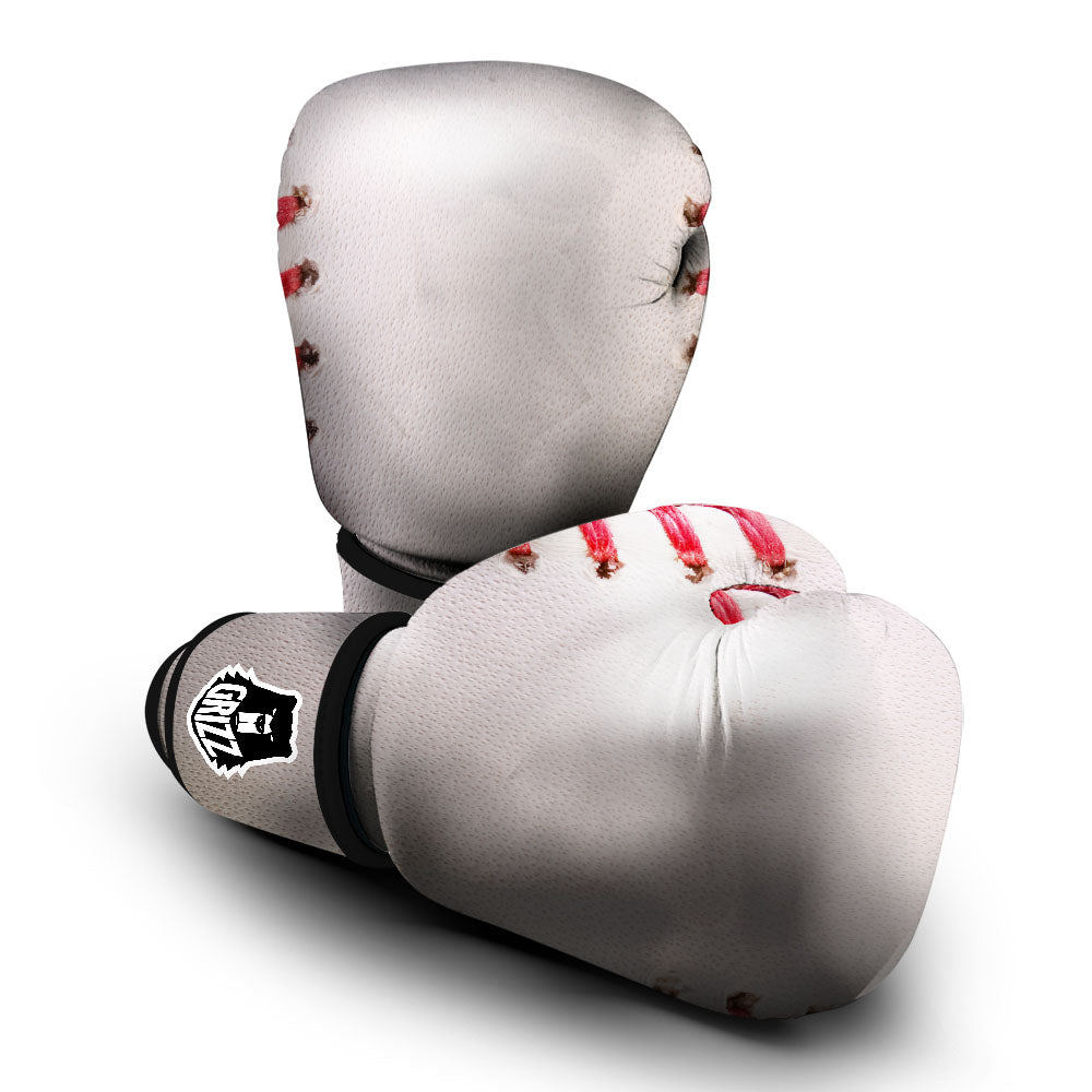 Stitching Baseball Print Boxing Gloves-grizzshop