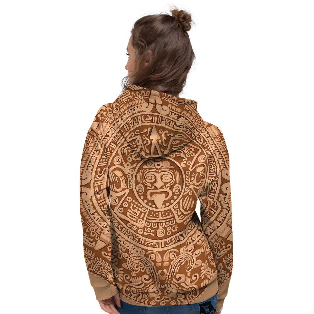 Stone Mayan Print Women's Hoodie-grizzshop