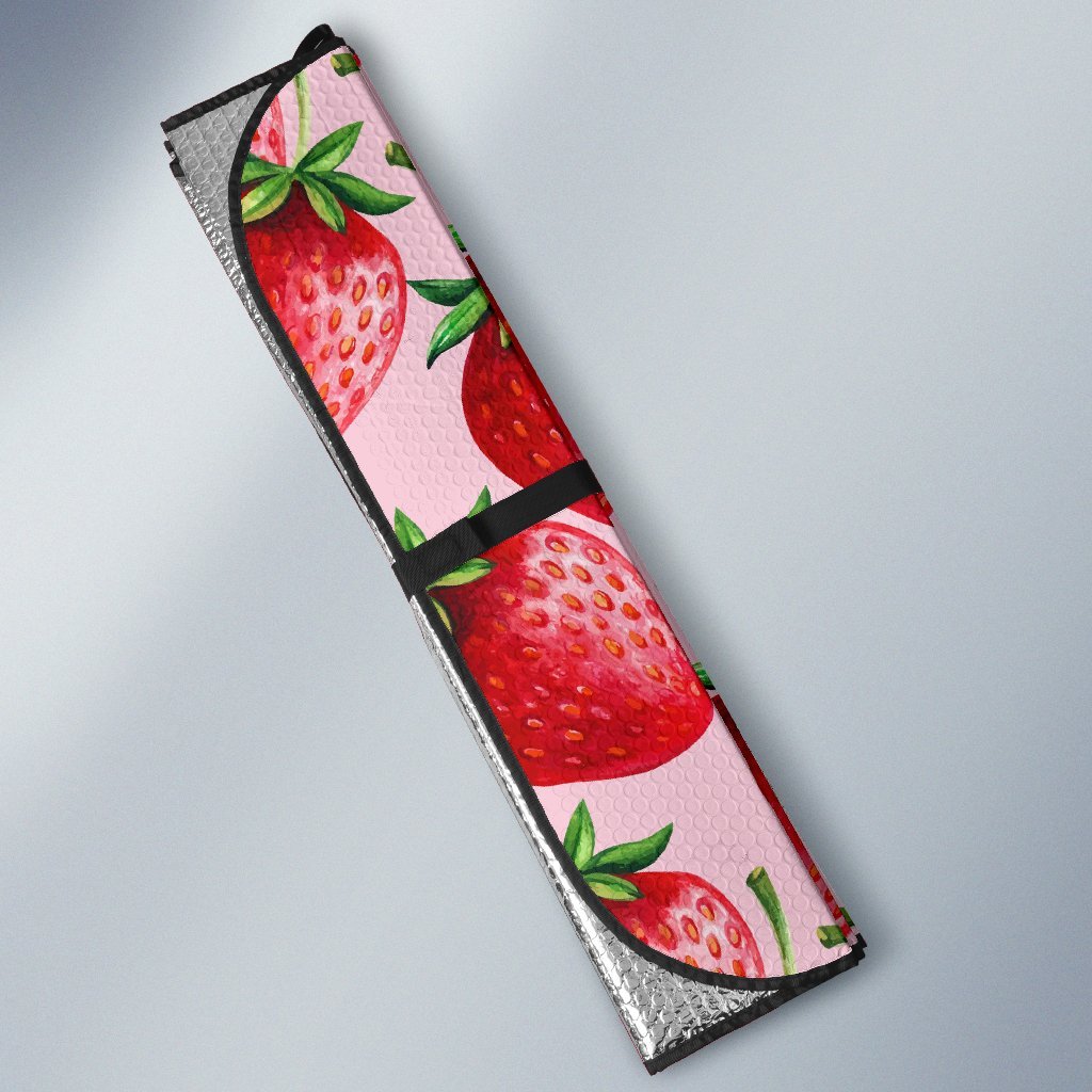 Strawberry Pattern Print Car Sun Shade-grizzshop
