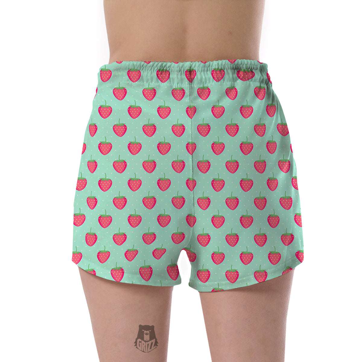 Strawberry Print Pattern Women's Shorts-grizzshop