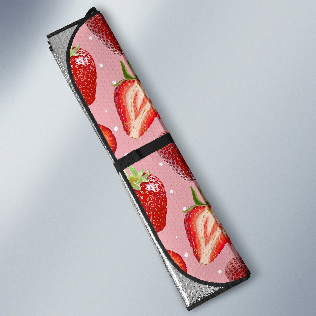 Strawberry Slice Print Pattern Car Sun Shade-grizzshop