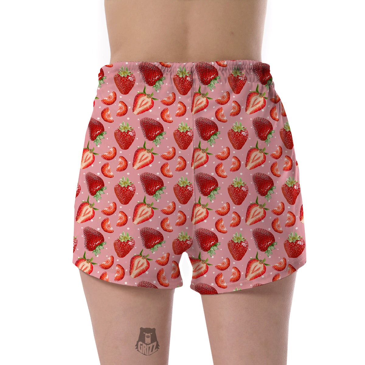 Strawberry Slice Print Pattern Women's Shorts-grizzshop