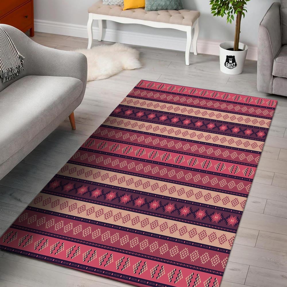 Stripe Southwestern Print Pattern Floor Mat-grizzshop