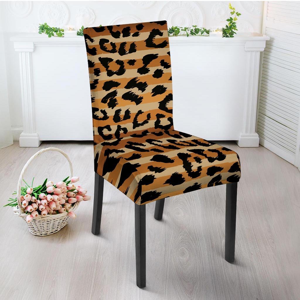 Striped Leopard Chair Cover-grizzshop