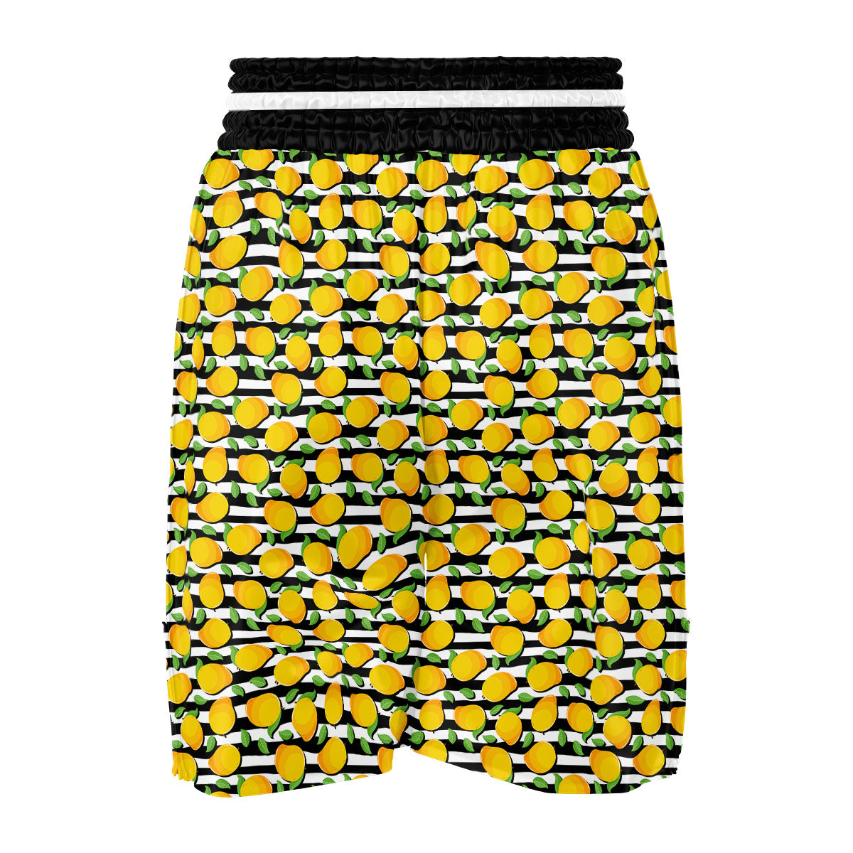 Striped Mango Fruit Print Pattern Boxing Shorts-grizzshop
