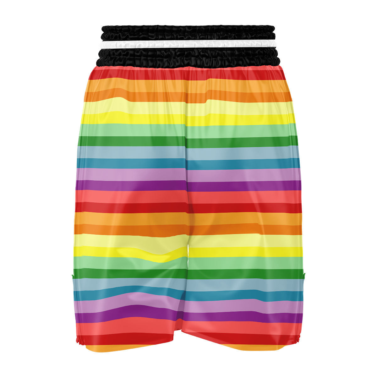 Striped Rainbow Print Pattern Boxing Shorts-grizzshop