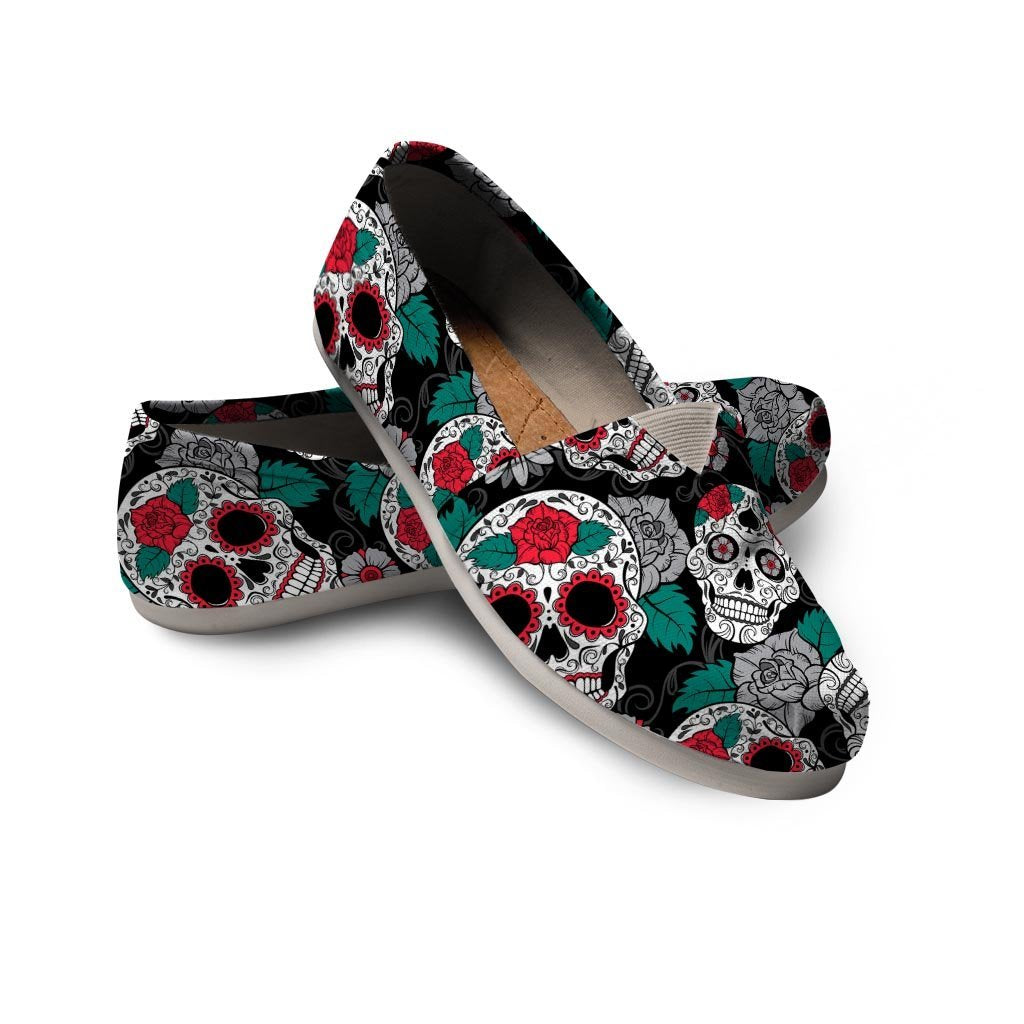 Sugar Skull Canvas Shoes-grizzshop