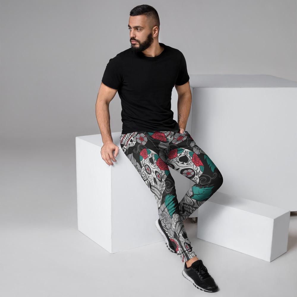 Sugar Skull Men's Joggers-grizzshop