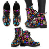 Sugar Skull Party Vegan Leather Boots for Women-grizzshop