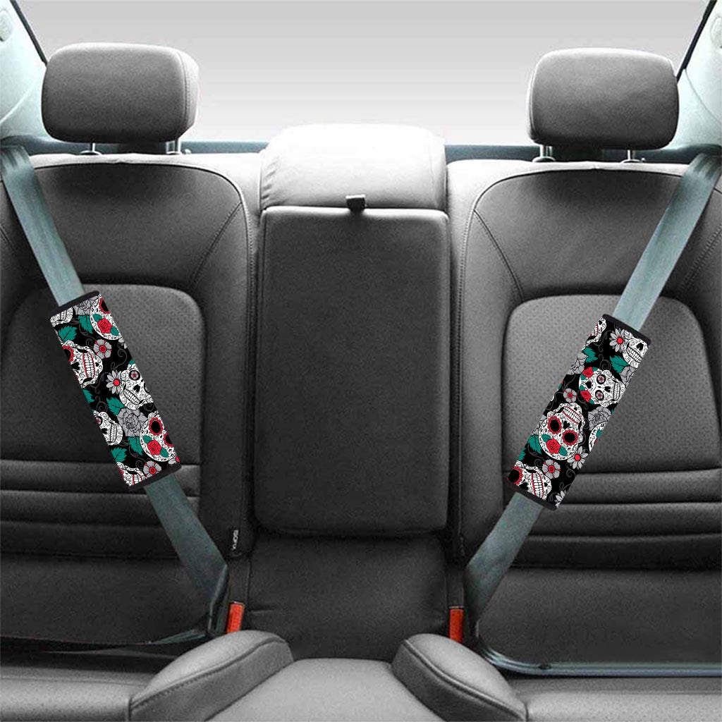 Sugar Skull Seat Belt Cover-grizzshop
