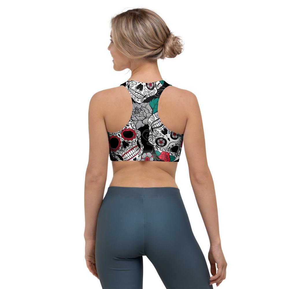 Sugar Skull Sports Bra-grizzshop