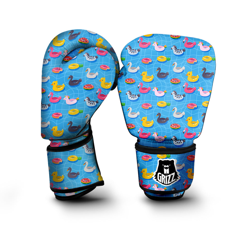 Summer Floats Ring Print Pattern Boxing Gloves-grizzshop