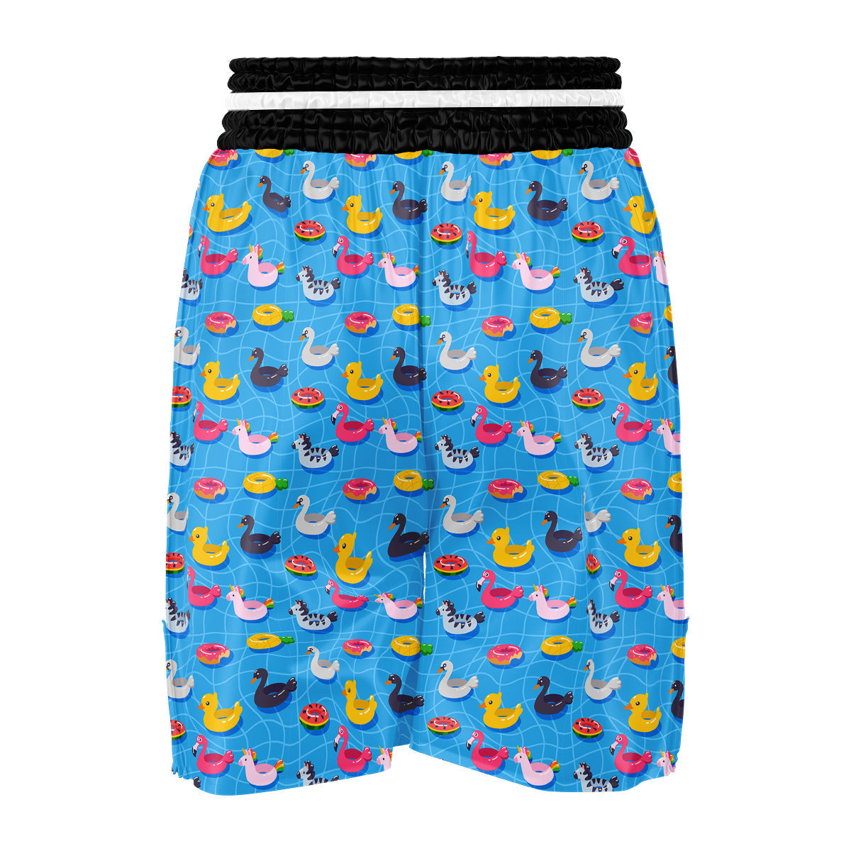 Summer Floats Ring Print Pattern Boxing Shorts-grizzshop