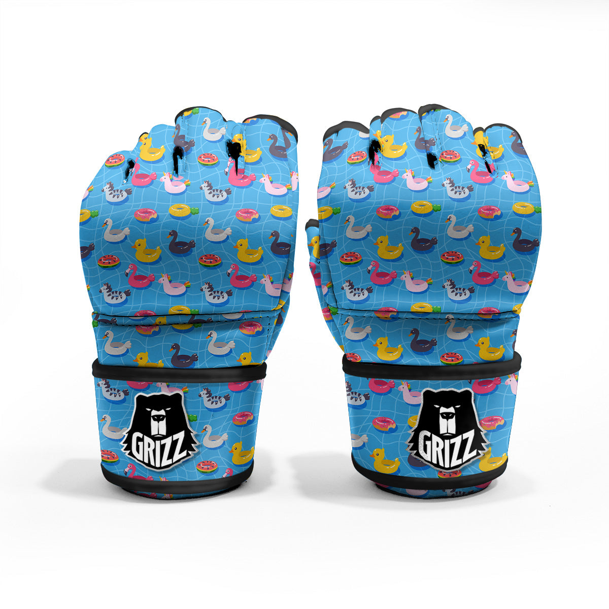 Summer Floats Ring Print Pattern MMA Gloves-grizzshop