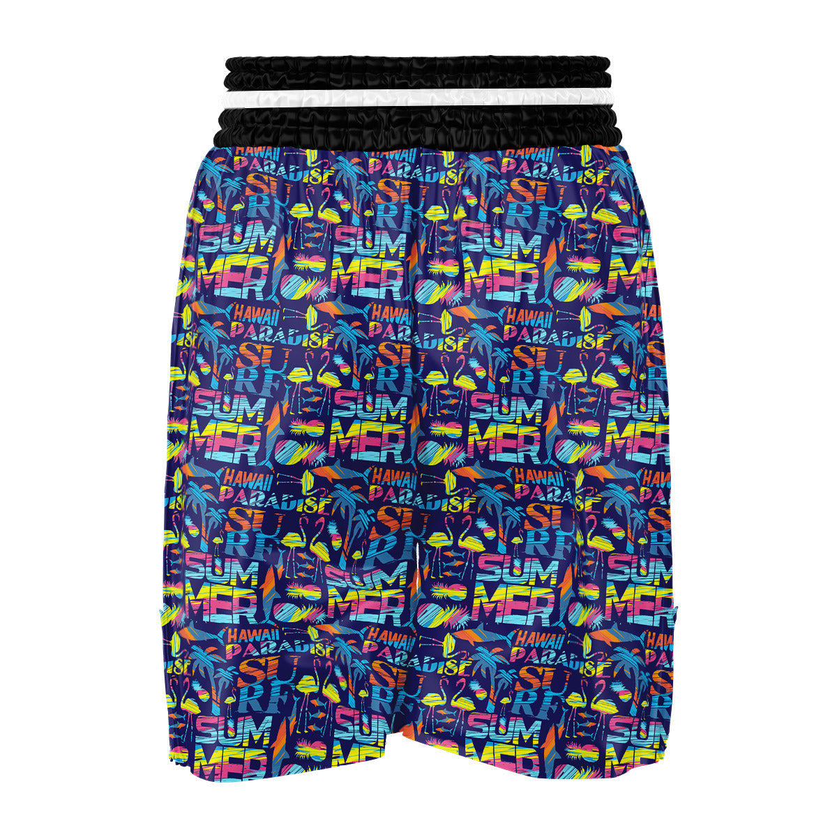 Summer Surfing Colorful Print Pattern Boxing Shorts-grizzshop