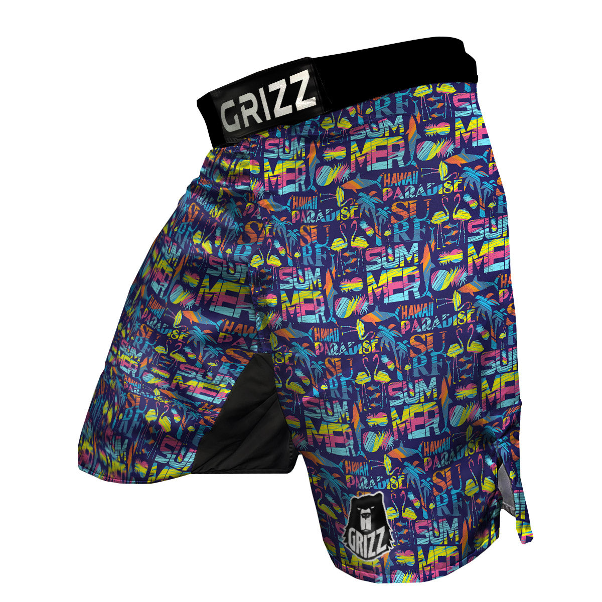 Summer Surfing Colorful Print Pattern MMA Shorts-grizzshop