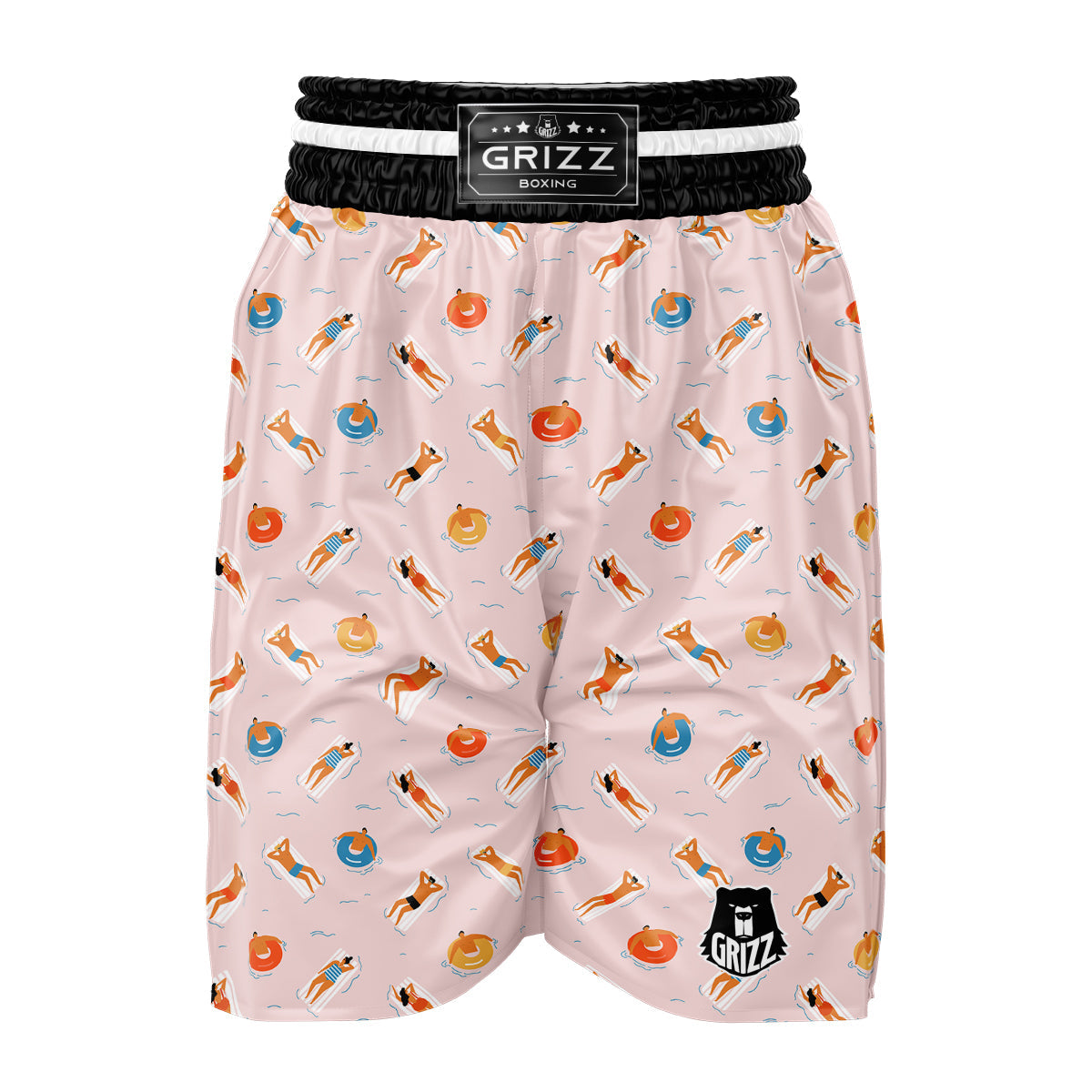 Summer Time Relixing Print Pattern Boxing Shorts-grizzshop