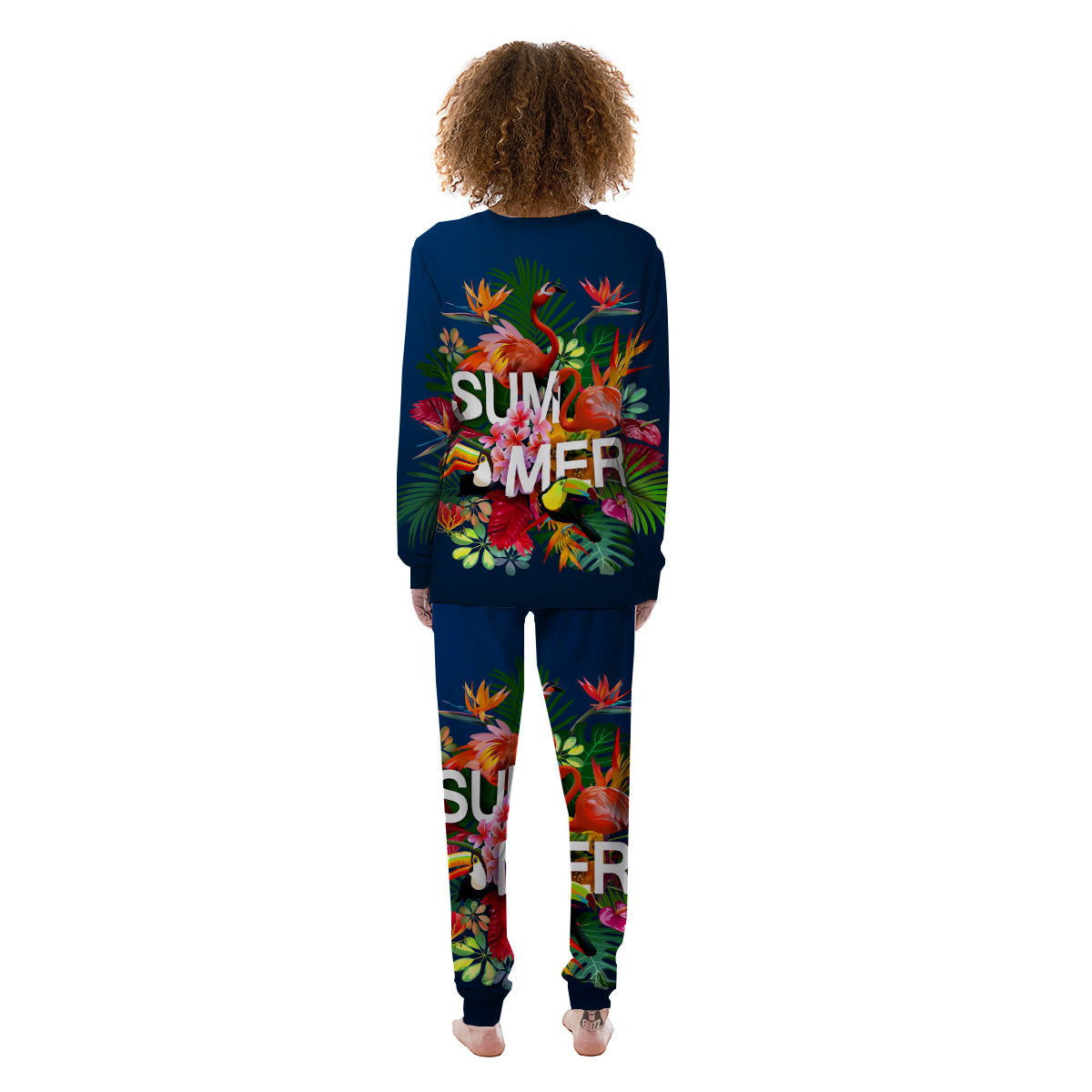 Summer Tropical Birds And Flowers For Travel Print Women's Pajamas-grizzshop