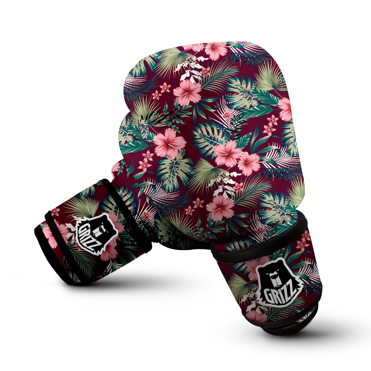 Summer Tropical Print Pattern Boxing Gloves-grizzshop