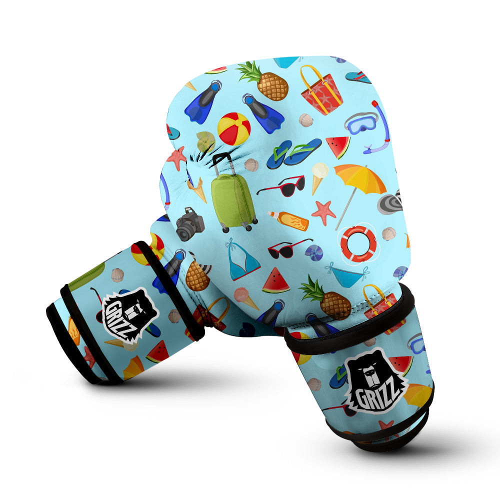 Summer Vacation Travel Print Pattern Boxing Gloves-grizzshop