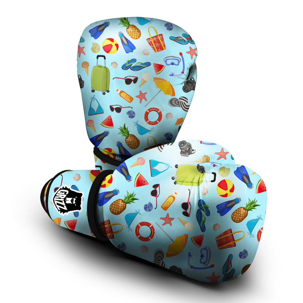 Summer Vacation Travel Print Pattern Boxing Gloves-grizzshop