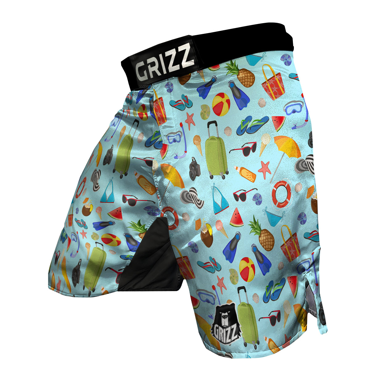 Summer Vacation Travel Print Pattern MMA Shorts-grizzshop