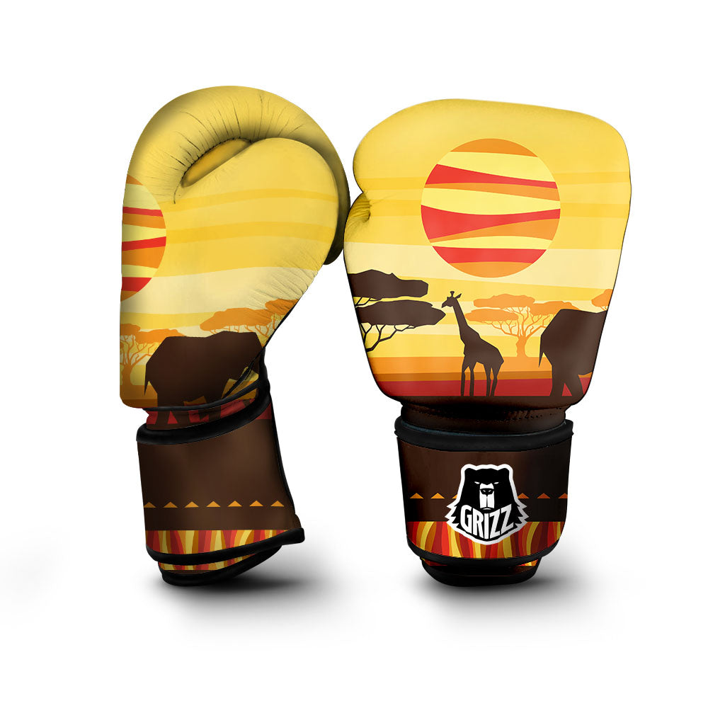 Sun African Print Boxing Gloves-grizzshop