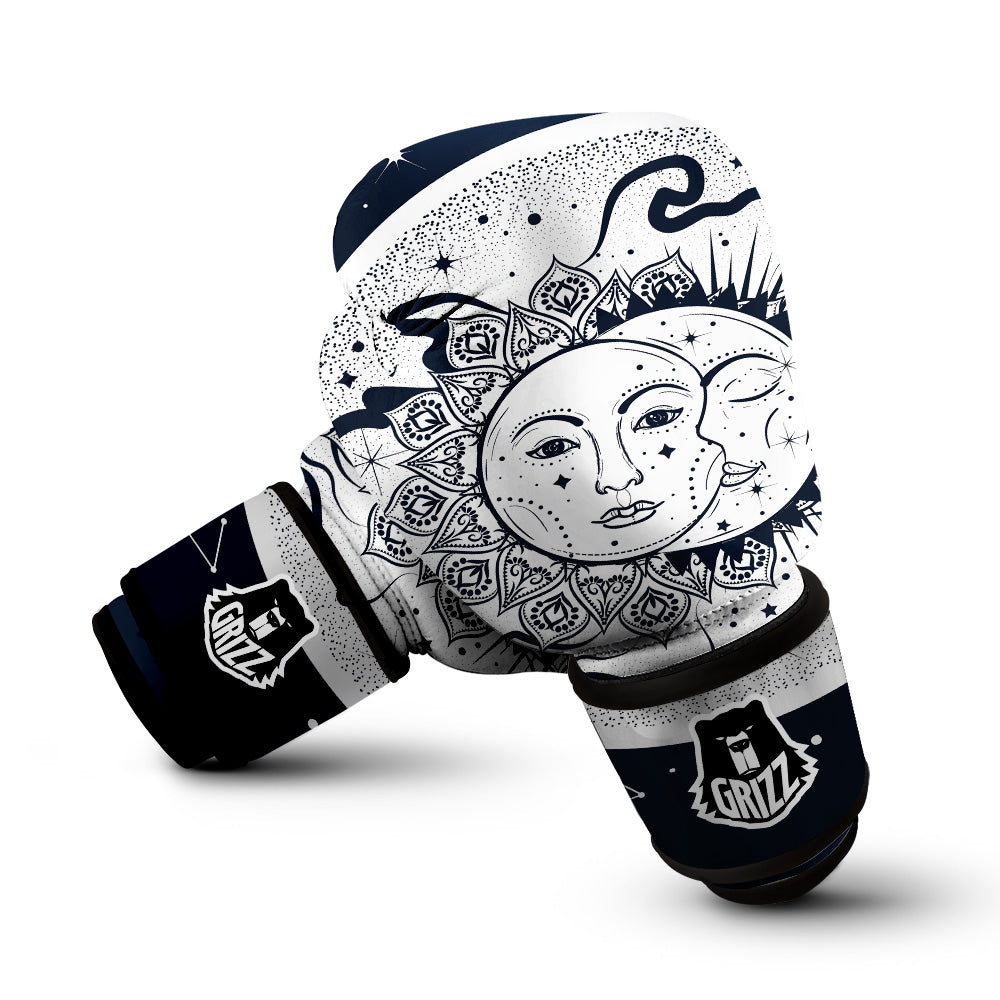 Sun And Moon Bohemian Celestial Print Boxing Gloves-grizzshop