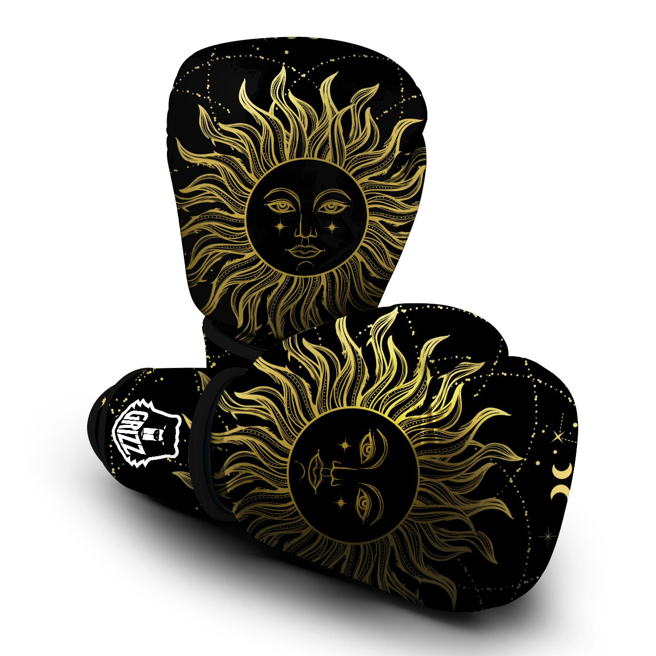 Sun Celestial Vintage Print Boxing Gloves-grizzshop