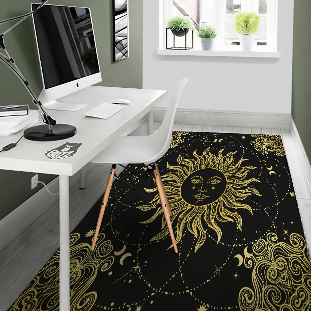Sun Celestial Vintage Print Floor Mat-grizzshop